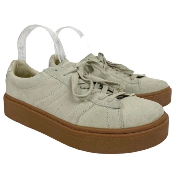 ZARA Suede Leather Upper Platform Fashion Sneaker 10 - Picture 1 of 13
